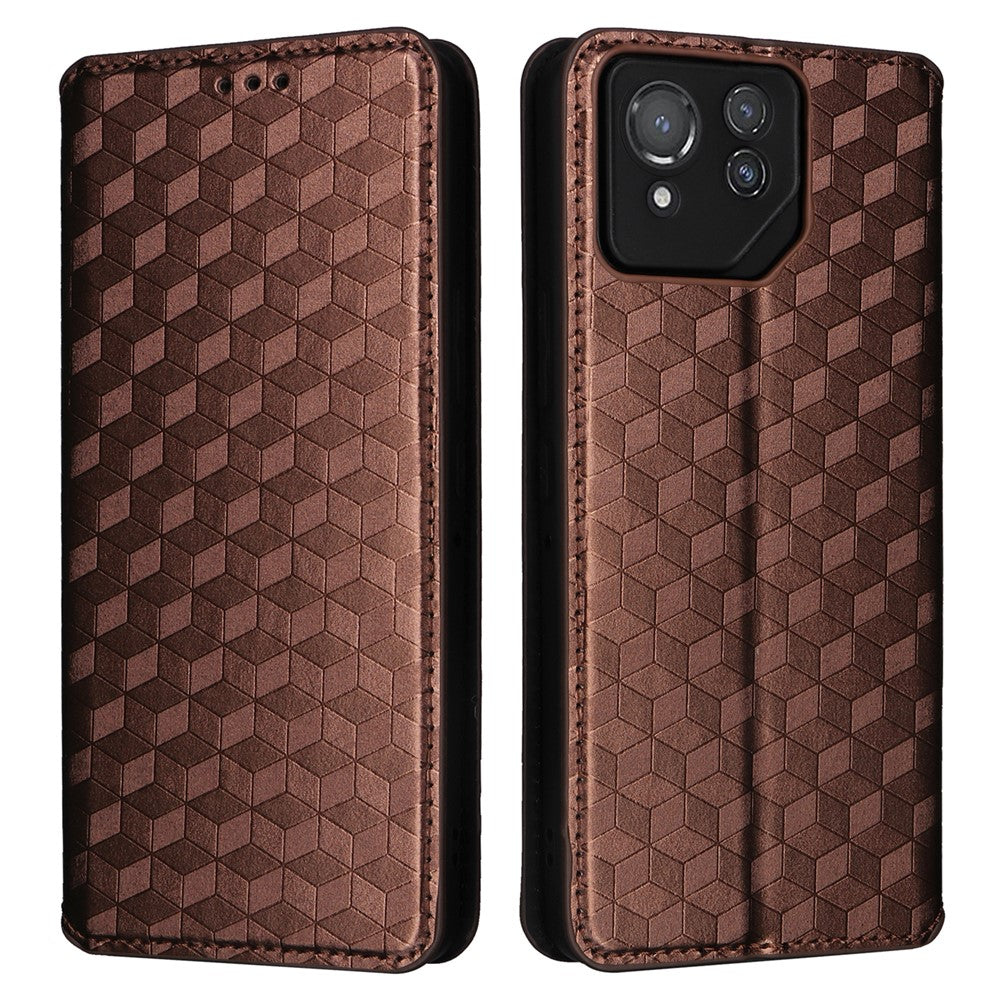 For Asus ROG Phone 8 Pro 5G / 8 5G Wallet Case Leather Magnetic Auto Closing Imprint Cover