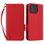 Til Asus ROG Phone 8 Pro 5G / 8 5G Magnetisk Etui Læder Litchi Tekstur Cover med Håndrem