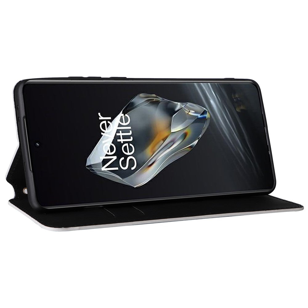 OnePlus Ace 3 5G / 12R 5G mobilskal Magnetiskt Rombmönster Läderfodral