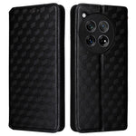 OnePlus Ace 3 5G / 12R 5G mobilskal Magnetiskt Rombmönster Läderfodral