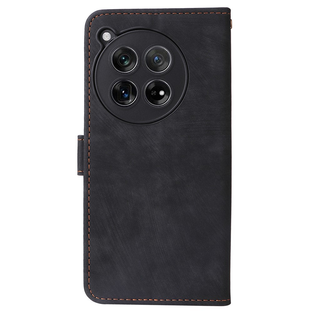 For OnePlus Ace 3 5G / 12R 5G Leather Case Stand RFID Blocking Phone Cover with Hand Strap