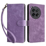 For OnePlus Ace 3 5G / 12R 5G Leather Case Stand RFID Blocking Phone Cover with Hand Strap
