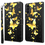 For Samsung Galaxy A35 5G Cell Phone Case PU Leather Stand Cover with 3D Pattern
