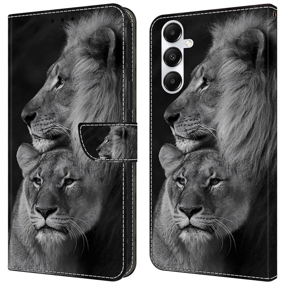 For Samsung Galaxy A35 5G Case Leather Printed 3D Pattern Phone Stand Cover