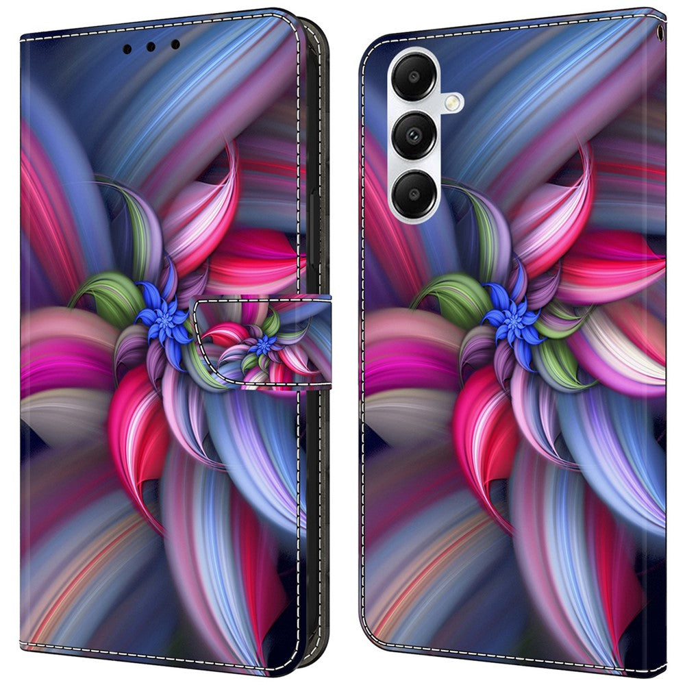 Til Samsung Galaxy A55 5G Magnetisk Etui 3D Mønstertryk Kortholder Telefoncover