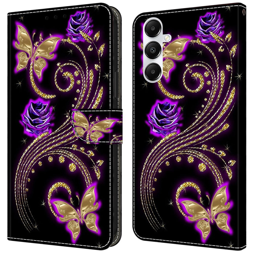 Til Samsung Galaxy A55 5G Magnetisk Etui 3D Mønstertryk Kortholder Telefoncover
