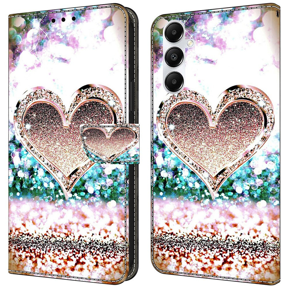 Til Samsung Galaxy A55 5G Magnetisk Etui 3D Mønstertryk Kortholder Telefoncover