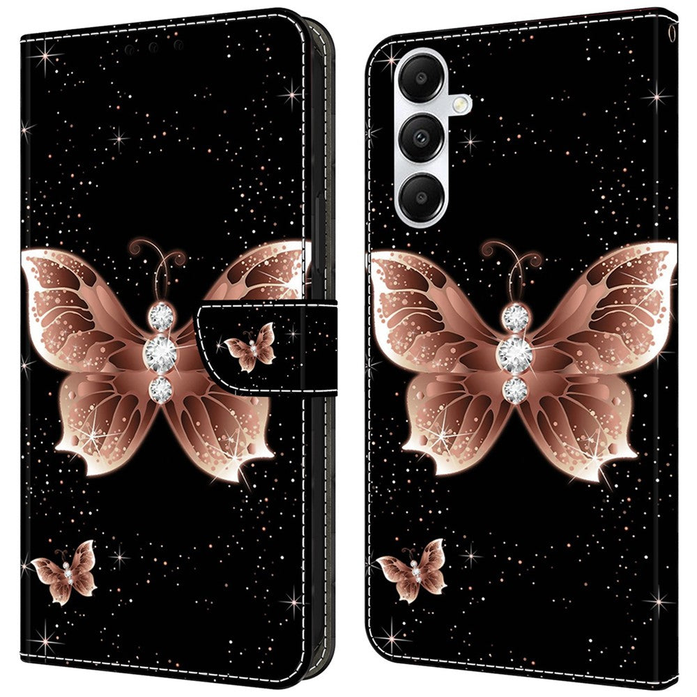 Til Samsung Galaxy A55 5G Magnetisk Etui 3D Mønstertryk Kortholder Telefoncover