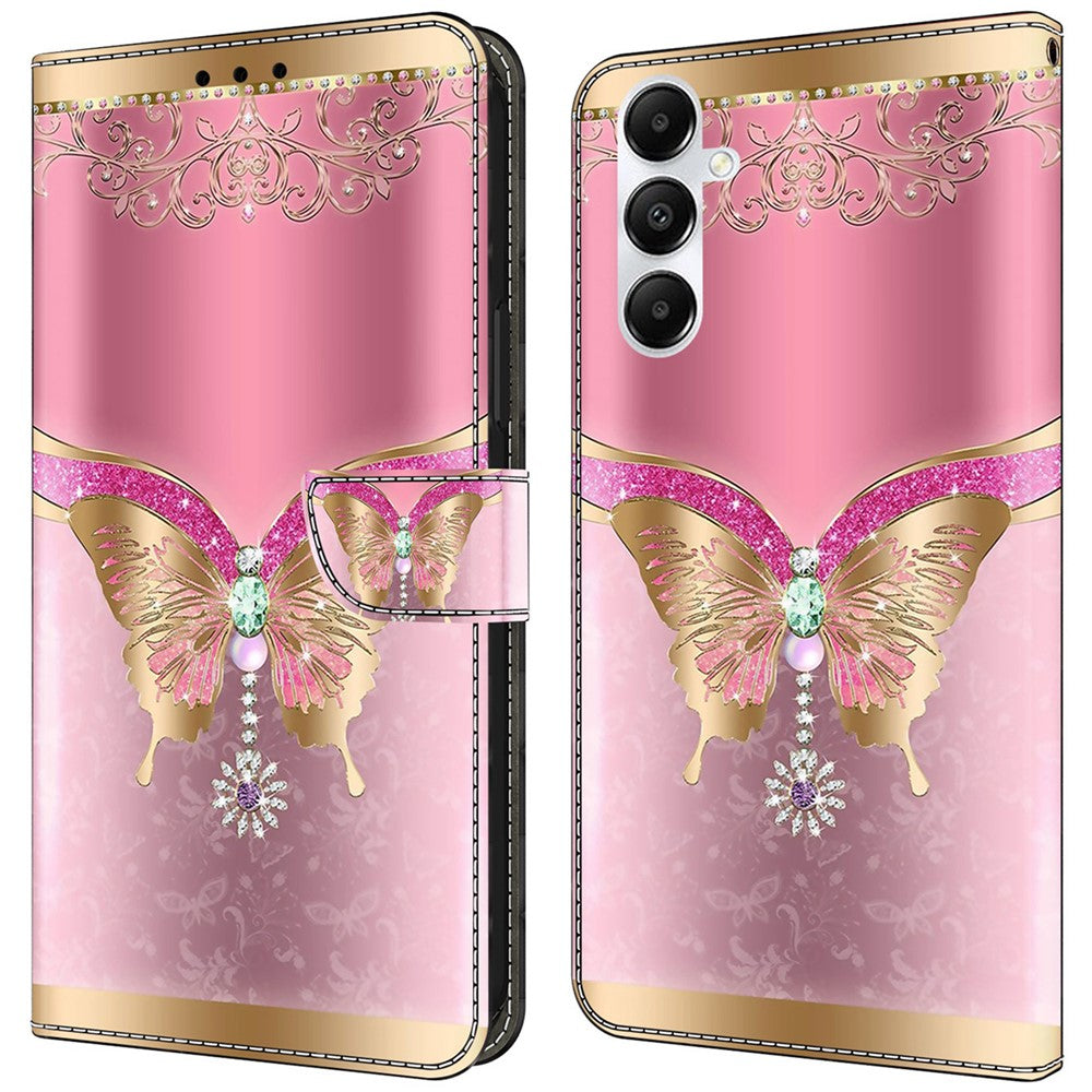 Til Samsung Galaxy A55 5G Magnetisk Etui 3D Mønstertryk Kortholder Telefoncover