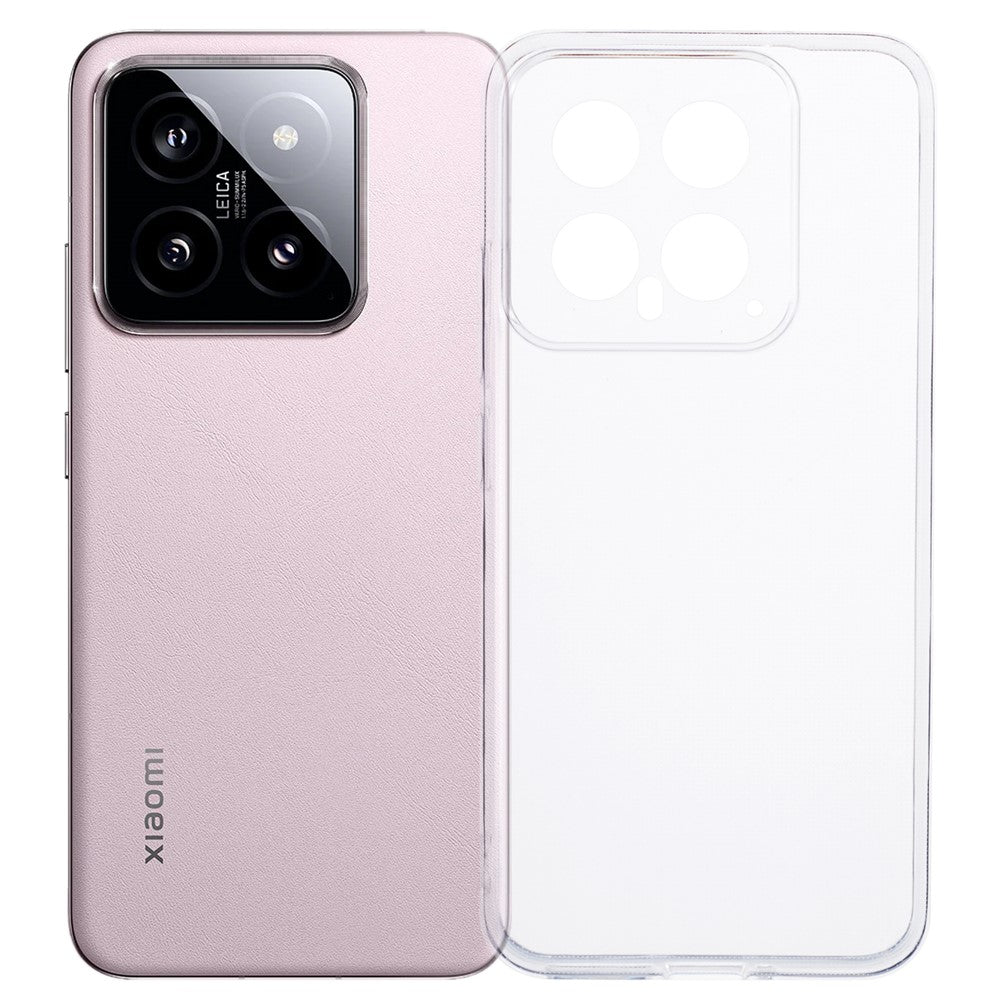 For Xiaomi 14 Cell Phone Case Clear Watermark-free 2.0mm TPU Back Shell