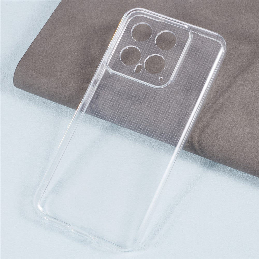 For Xiaomi 14 Cell Phone Case Clear Watermark-free 2.0mm TPU Back Shell