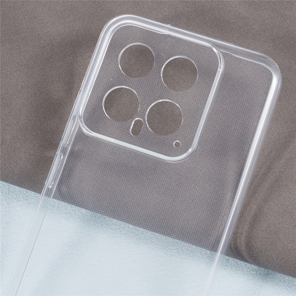 For Xiaomi 14 Cell Phone Case Clear Watermark-free 2.0mm TPU Back Shell
