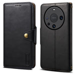 DENIOR For Huawei Mate 60 Pro / 60 Pro+ Case Cowhide Texture Card Holder Phone Cover