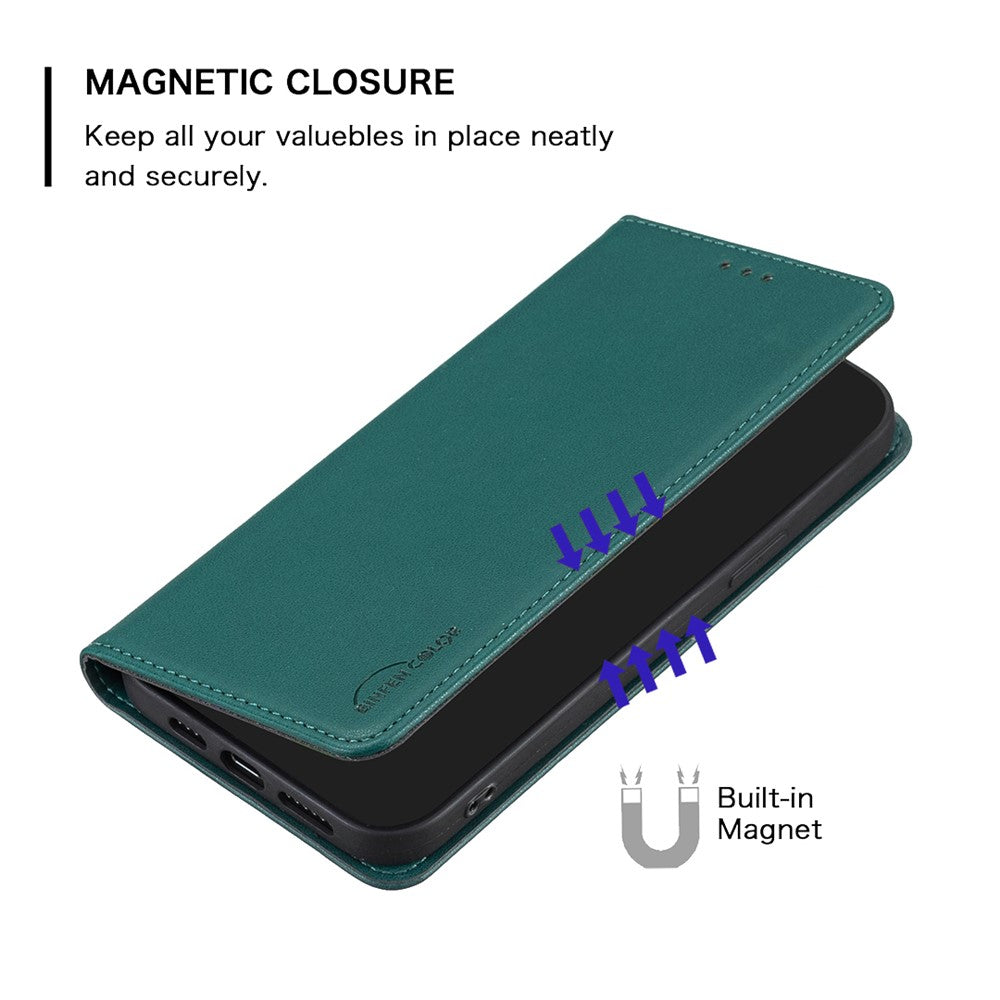 BINFEN COLOR BF18 För Oppo Find X7 Ultra mobilskal Magnetisk Stängning Flip Läderfodral