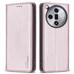 BINFEN COLOR BF18 För Oppo Find X7 Ultra mobilskal Magnetisk Stängning Flip Läderfodral