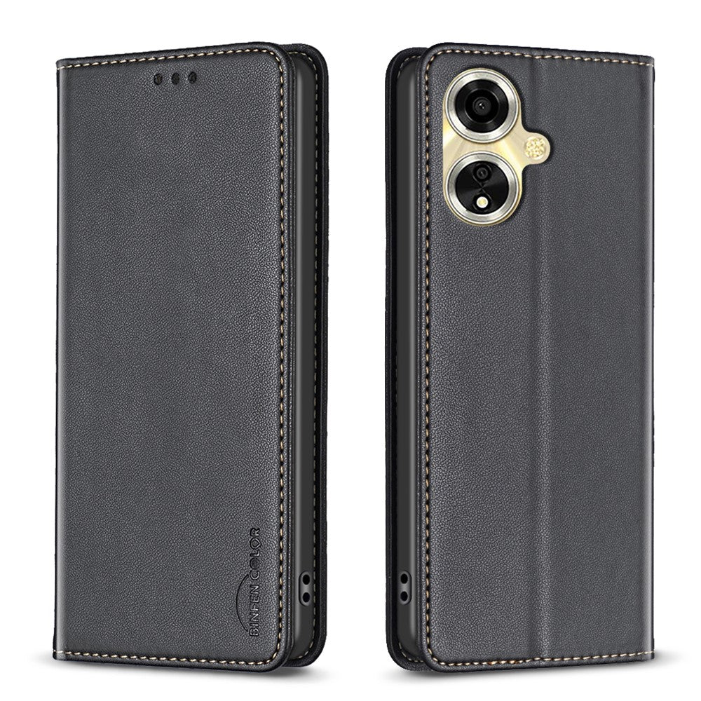 BINFEN COLOR BF18 For Oppo A59 5G Cover Magnetic Closure Card Slots Phone Case