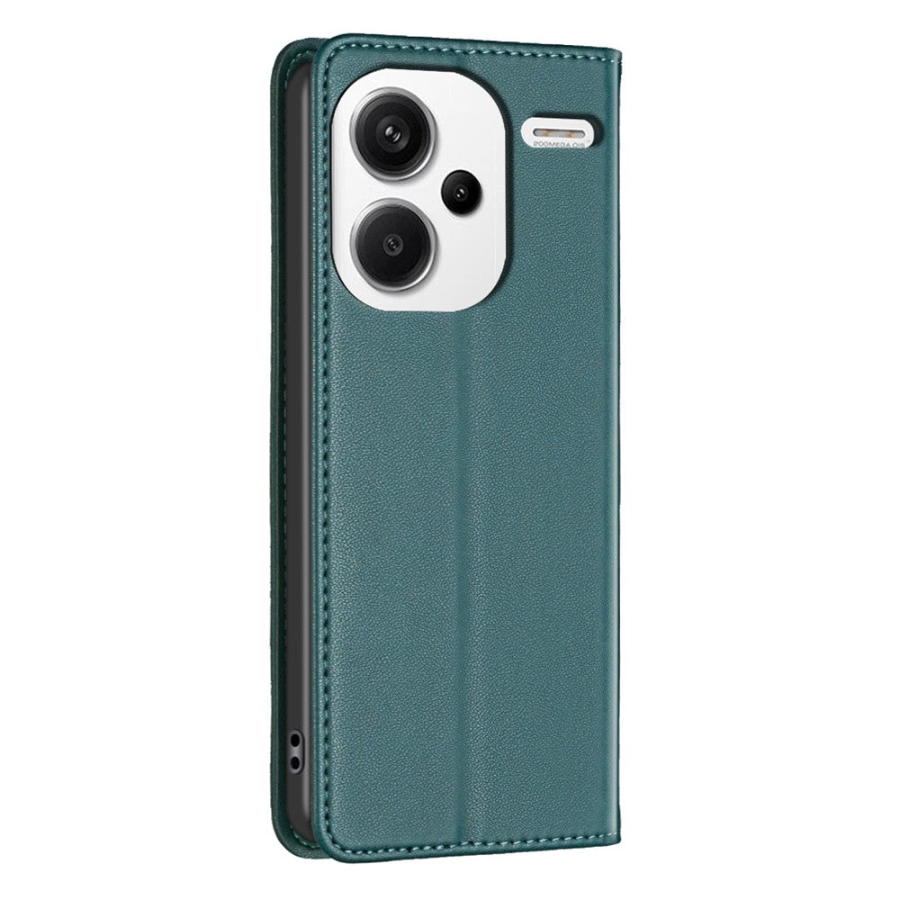 BINFEN COLOR BF18 For Xiaomi Redmi Note 13 Pro+ 5G Leather Phone Case Cover with Card Holder Stand
