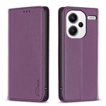 BINFEN COLOR BF18 For Xiaomi Redmi Note 13 Pro+ 5G Leather Phone Case Cover with Card Holder Stand