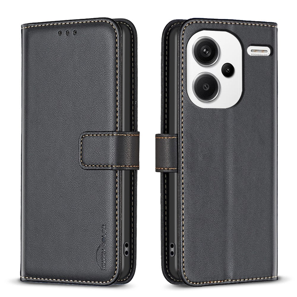 BINFEN COLOR BF17 For Xiaomi Redmi Note 13 Pro+ 5G Case PU Leather Wallet Cover