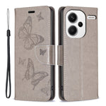 For Xiaomi Redmi Note 13 Pro+ 5G Leather Case with Wallet Stand Butterfly Imprinted