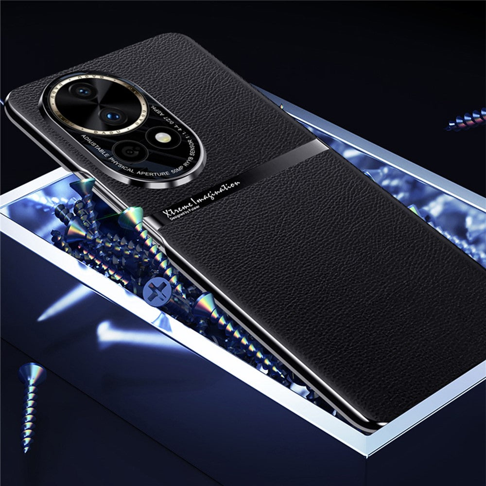 Huawei Nova 12 Pro 5G / Nova 12 Ultra 5G-skal PU-läderbelagt akryl + PC-mobilskal