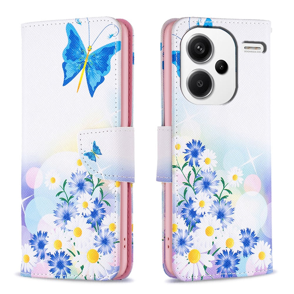 For Xiaomi Redmi Note 13 Pro+ 5G Case with Card Holder PU Leather Pattern Printed Phone Cover