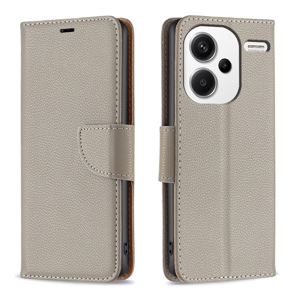 For Xiaomi Redmi Note 13 Pro+ 5G Wallet Case with Wrist Strap Litchi Texture Leather Phone Stand Cover