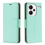 For Xiaomi Redmi Note 13 Pro+ 5G Wallet Case with Wrist Strap Litchi Texture Leather Phone Stand Cover