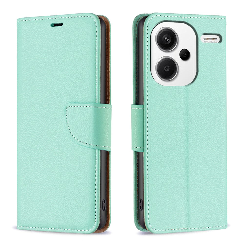 For Xiaomi Redmi Note 13 Pro+ 5G Wallet Case with Wrist Strap Litchi Texture Leather Phone Stand Cover