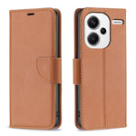 For Xiaomi Redmi Note 13 Pro+ 5G Wallet Case with Wrist Strap Litchi Texture Leather Phone Stand Cover