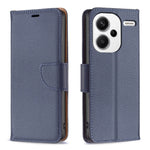 For Xiaomi Redmi Note 13 Pro+ 5G Wallet Case with Wrist Strap Litchi Texture Leather Phone Stand Cover