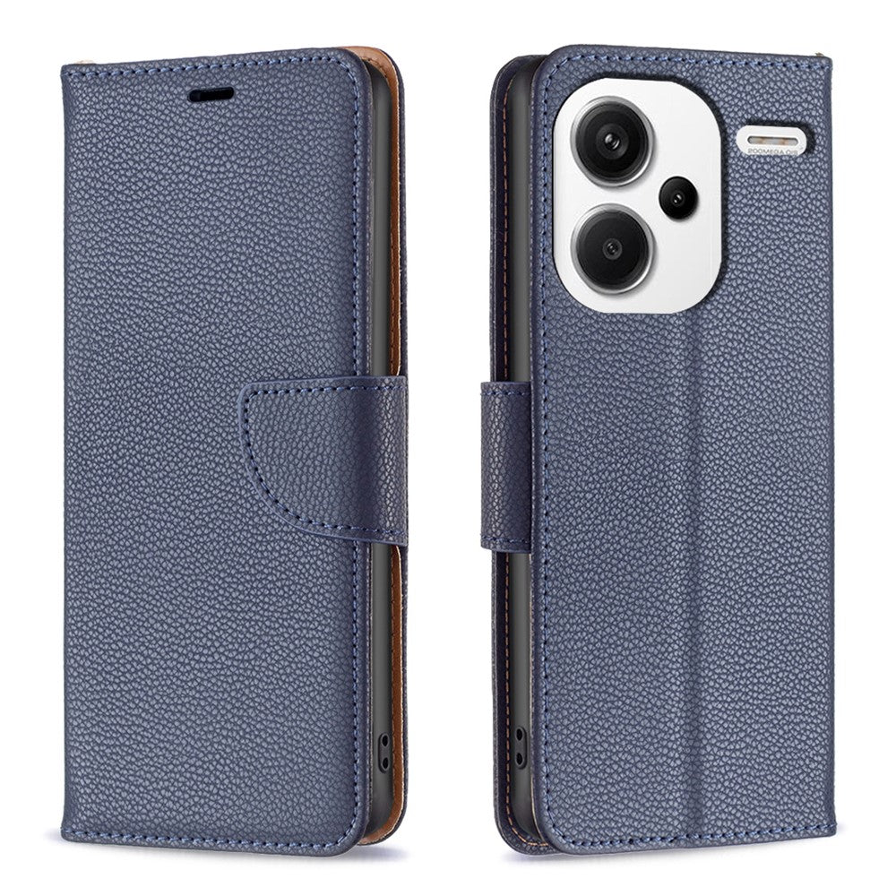 For Xiaomi Redmi Note 13 Pro+ 5G Wallet Case with Wrist Strap Litchi Texture Leather Phone Stand Cover