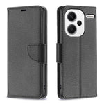 Xiaomi Redmi Note 13 Pro+ 5G Plånboksfodral med handledsrem Litchitexturerat läderfodral för mobil