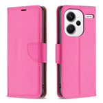 For Xiaomi Redmi Note 13 Pro+ 5G Wallet Case with Wrist Strap Litchi Texture Leather Phone Stand Cover
