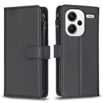 BF Style-19 för Xiaomi Redmi Note 13 Pro+ 5G Läderplånboksfodral Blixtlåsficka Stativ mobilfodral