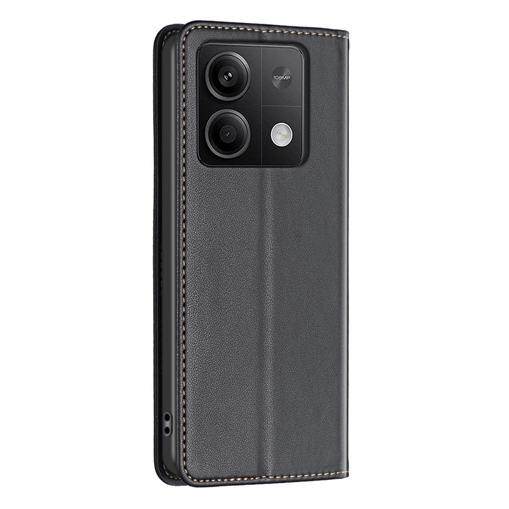 BINFEN COLOR BF18 For Xiaomi Redmi Note 13 5G Leather Cover Magnetic Closure Flip Phone Case