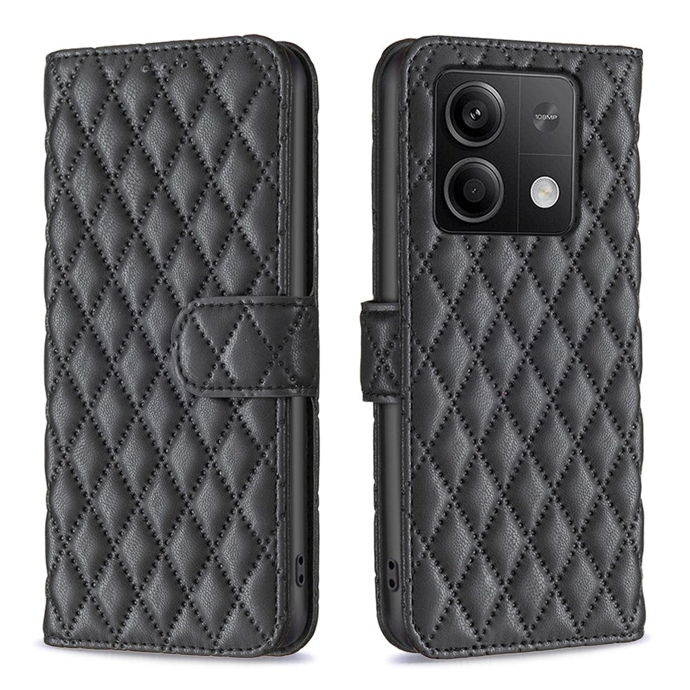 BINFEN COLOR BF Style-14 For Xiaomi Redmi Note 13 5G Leather Flip Case Folding Stand Phone Cover