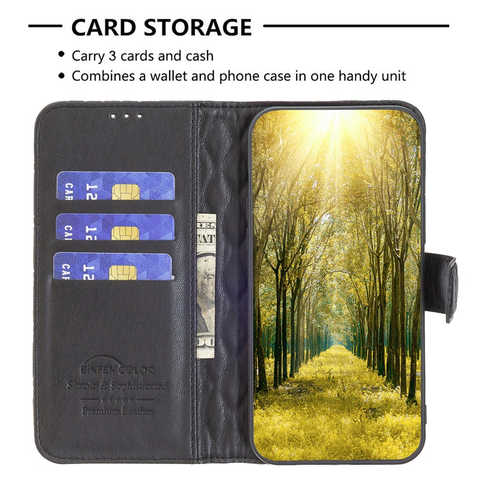 BINFEN COLOR BF Style-14 For Xiaomi Redmi Note 13 5G Leather Flip Case Folding Stand Phone Cover