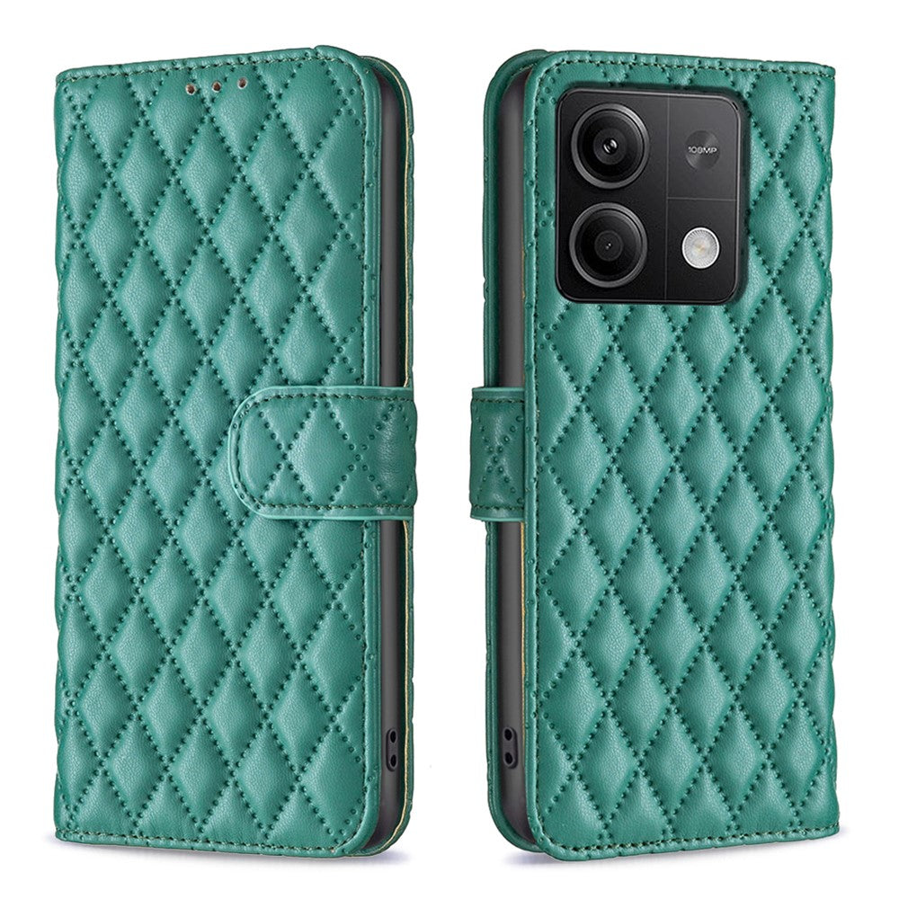 BINFEN COLOR BF Style-14 For Xiaomi Redmi Note 13 5G Leather Flip Case Folding Stand Phone Cover