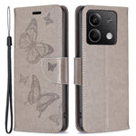 Xiaomi Redmi Note 13 5G Läderfodral Plånboksfodral med Fjärilsmönster