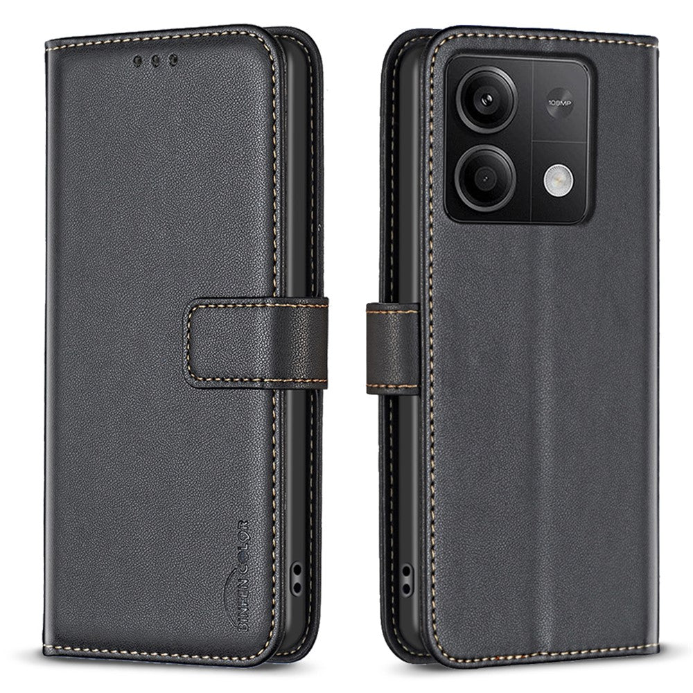 BINFEN COLOR BF17 For Xiaomi Redmi Note 13 5G Case PU Leather Phone Cover Wallet