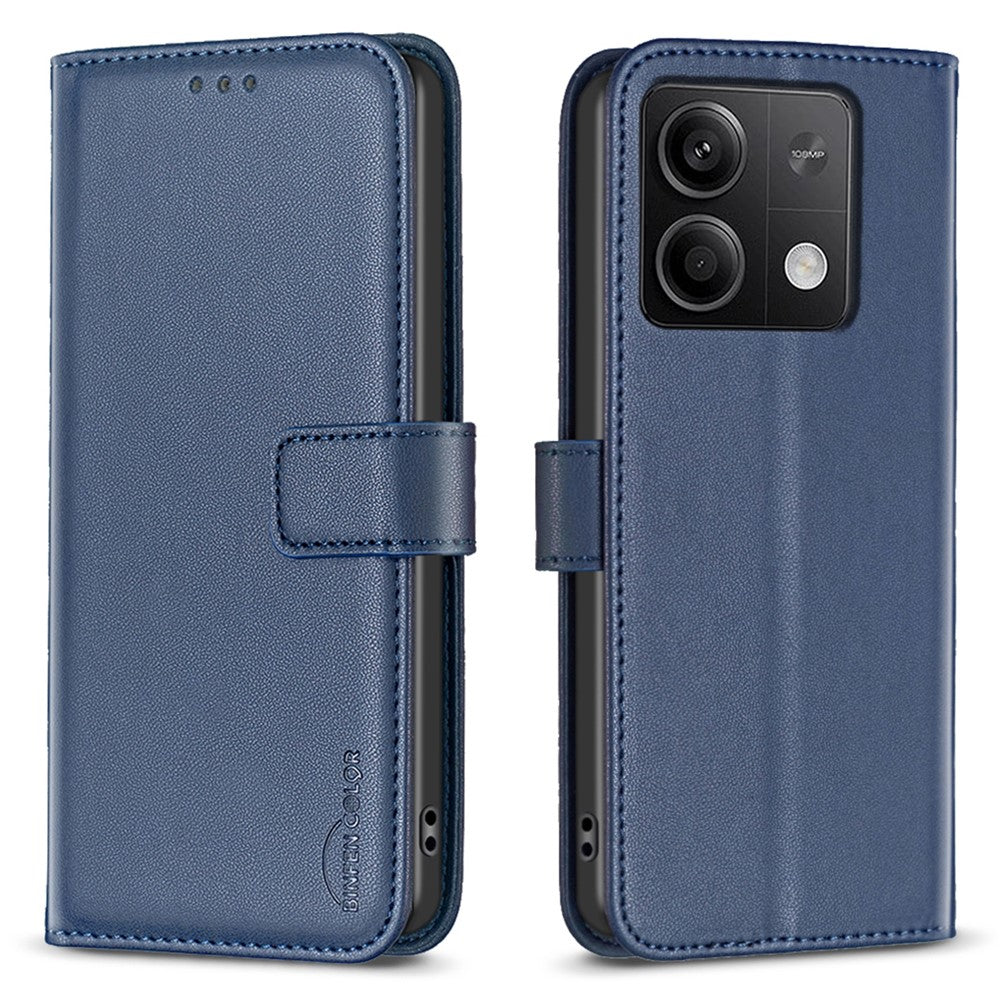 BINFEN COLOR BF17 For Xiaomi Redmi Note 13 5G Case PU Leather Phone Cover Wallet