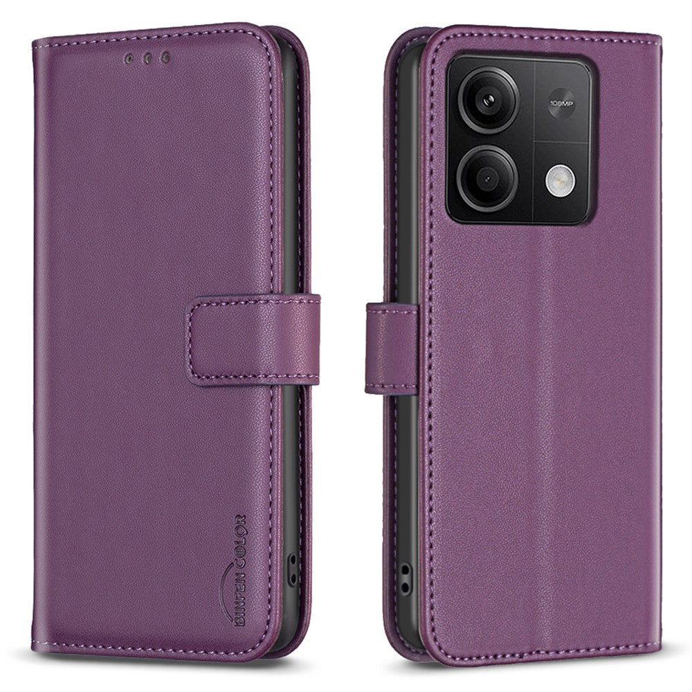 BINFEN COLOR BF17 For Xiaomi Redmi Note 13 5G Case PU Leather Phone Cover Wallet