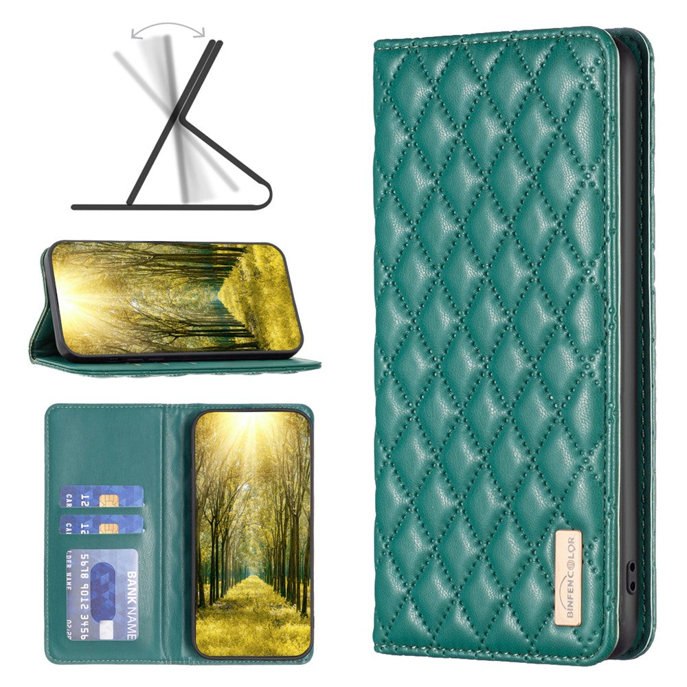 BINFEN COLOR For Xiaomi Redmi Note 13 5G Case with Card Holder PU Leather Phone Stand Cover