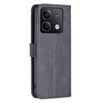 BINFEN COLOR For Xiaomi Redmi Note 13 5G Phone Cases Wallet Stand Geometry Imprint Leather Cover