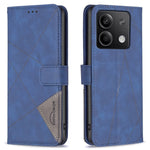 BINFEN COLOR For Xiaomi Redmi Note 13 5G Phone Cases Wallet Stand Geometry Imprint Leather Cover