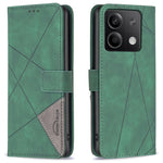 BINFEN COLOR For Xiaomi Redmi Note 13 5G Phone Cases Wallet Stand Geometry Imprint Leather Cover