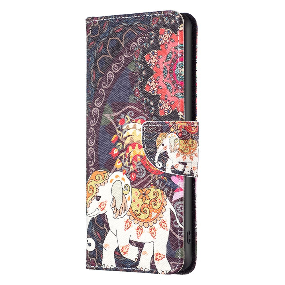 For Xiaomi Redmi Note 13 5G Phone Case Pattern Printing Wallet Leather Cover