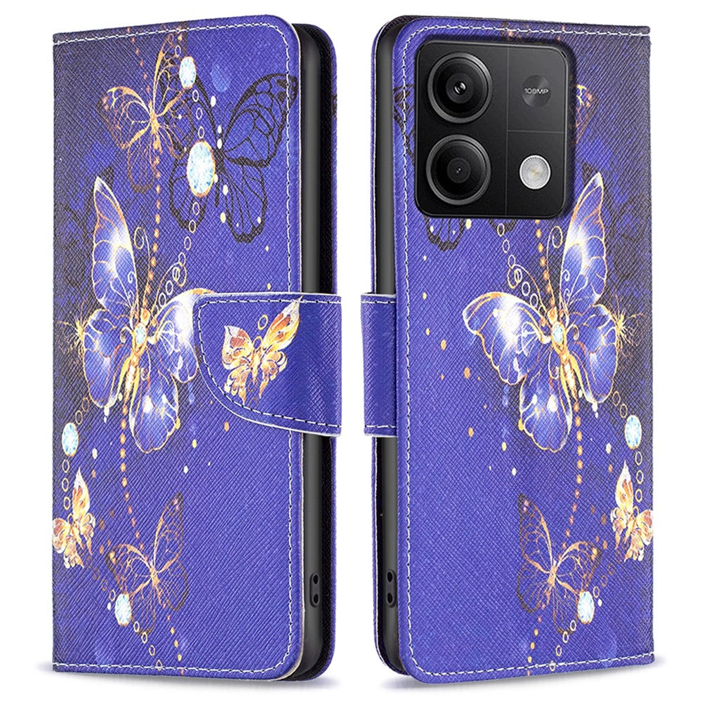 For Xiaomi Redmi Note 13 5G Phone Case Pattern Printing Wallet Leather Cover