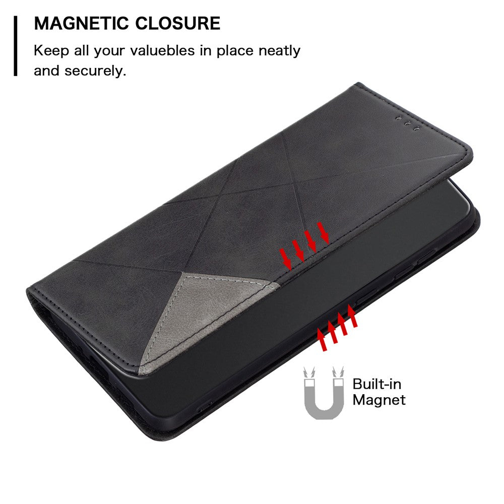 For Xiaomi Redmi Note 13 5G PU Leather Phone Case 2 Card Holders Magnetic Closure